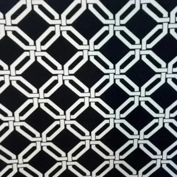 J.‎ McLaughlin Women’s Black White Geometric Capped Sleeve Above Knee Dress M - Picture 5 of 8